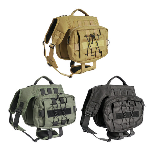 Tactical_Drawing_Adjuster_Oxford_Dog_Harness_with_Bags